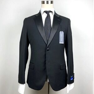 Nautica Mens Modern fit Tuxedo Jacket 38S Black Stretch E121847